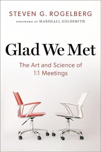 the book cover for glad we met, with two chairs in front of each other