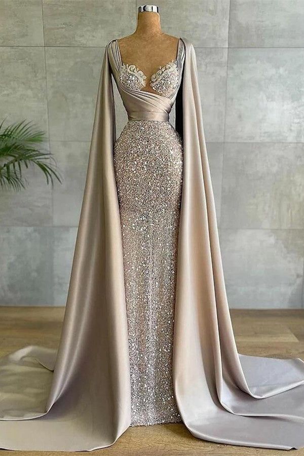 Luxurious Mermaid Long with Cape Sleeve Elegant Evening Dress डिजाइनर कपड़े, Mermaid Prom Dress, Red Carpet Gowns, Elegant Prom Dresses, Glamour Dress, Prom Dress Inspiration, فستان سهرة, Gala Dresses, Evening Dresses Elegant