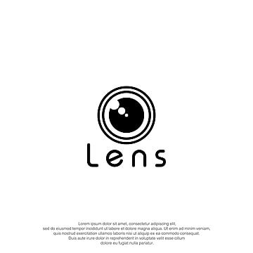 the lens logo is shown in black and white