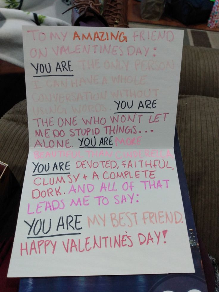 a handmade valentine's day card with writing on it