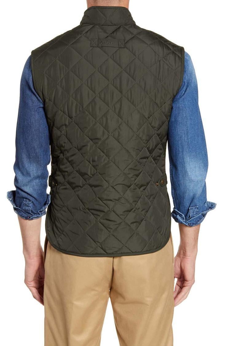 Barbour Lowerdale Regular Fit Quilted Vest | Nordstrom Outdoor Nylon Quilted Jacket With Pockets, Outdoor Quilted Nylon Jacket With Pockets, Casual Quilted Jacket With Diamond Quilting For Fall, Casual Diamond Quilted Jacket For Fall, Casual Quilted Jacket With Pockets For Outdoor Activities, Fitted Quilted Outerwear For Outdoor Activities, Casual Solid Quilted Jacket With Pockets, Casual Nylon Quilted Jacket, Casual Quilted Jacket For Outdoor Activities