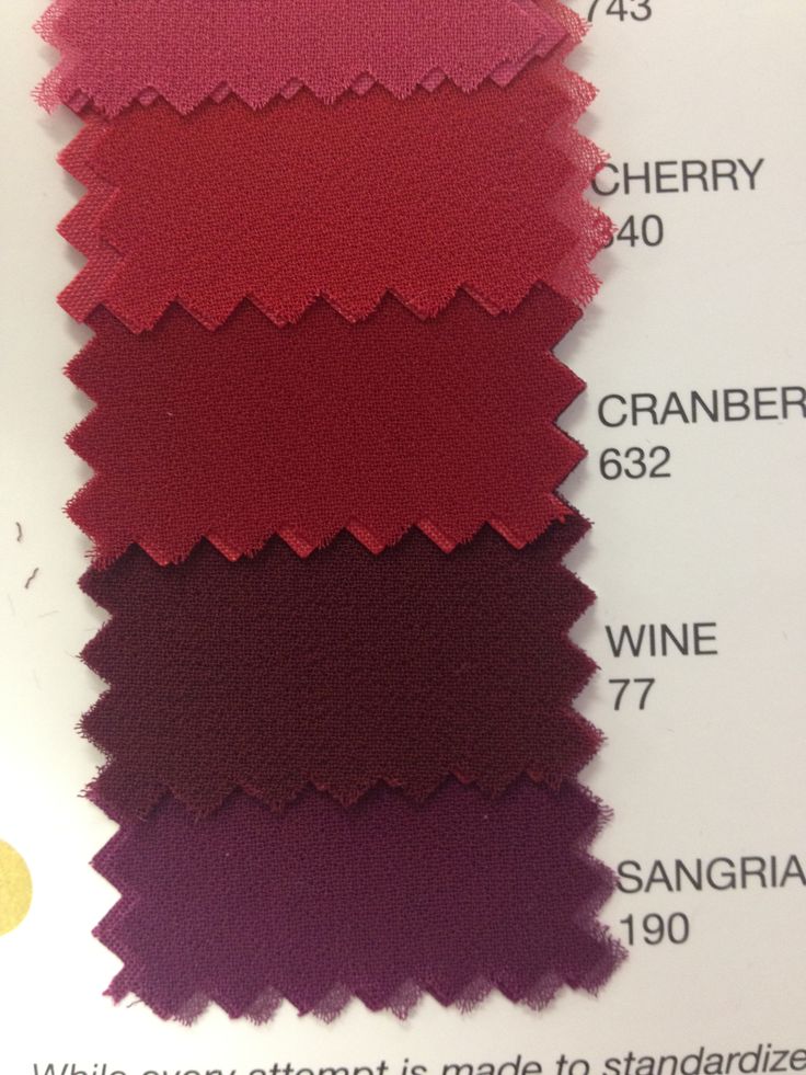 red and purple color swatches with the names on them