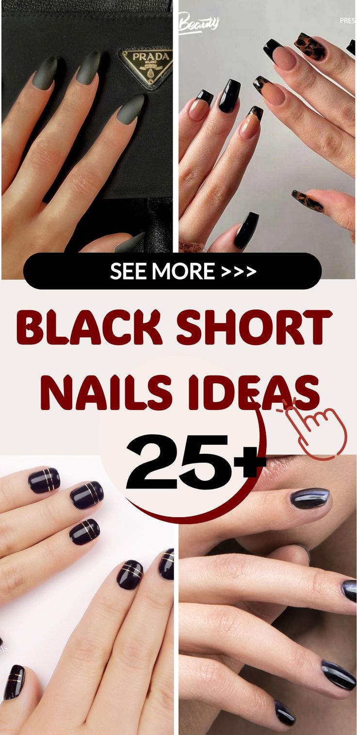 Achieve a chic and sophisticated look with our black short nails service! Let our skilled nail technicians shape your nails to perfection and apply a glossy black polish that will make your manicure stand out. Black short nails are versatile and perfect for any occasion, from casual to elegant outfits. Embrace the trendiness of black short nails to elevate your style game! Black Short Nails Ideas, Black Short Nails, Shape Your Nails, Short Nails Ideas, Chrome Nails Designs, Spring Nail Designs, Nail Services, Elegant Outfits, Black Polish