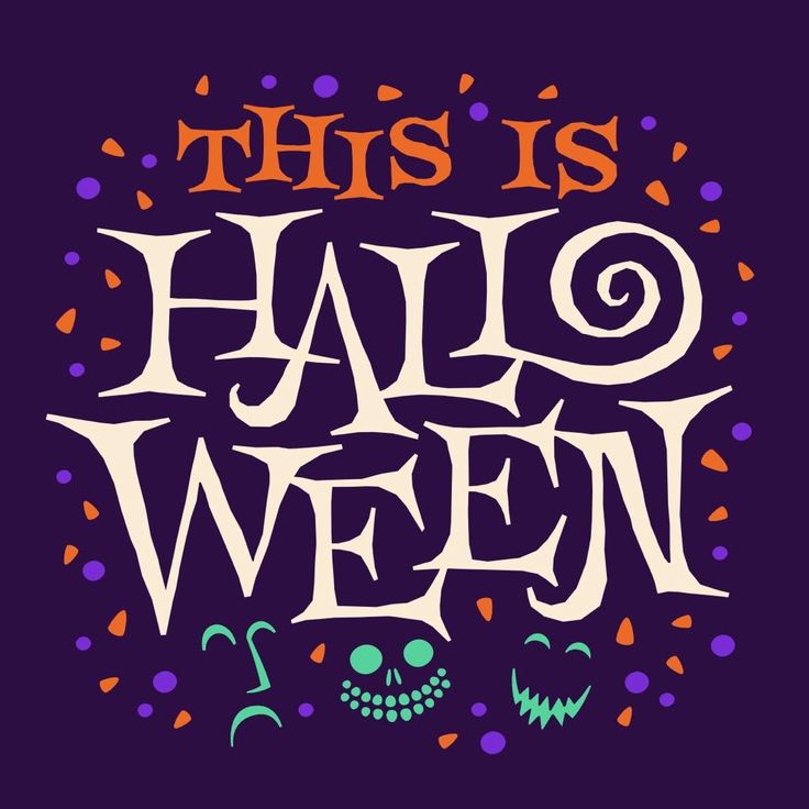 this is halloween lettering on a purple background