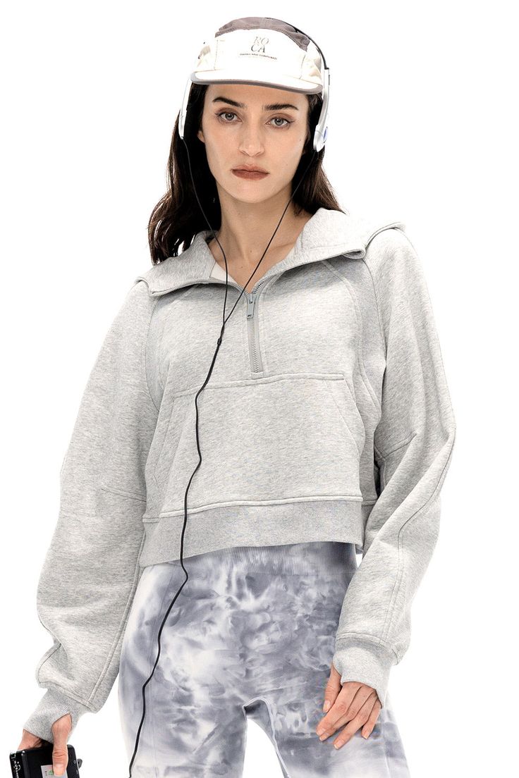 With an oversized fit and the soft, cozy fabric you love, this Threaded Hoodie silhouette keeps your post-practice comfort at peak levels. Heather Grey Fleece Sweatshirt In Athleisure Style, Cozy Hoodie With Ribbed Cuffs For Gym, Gray Comfortable Sweatshirt For Sports, Adjustable Hood Sweatshirt For Gym In Fall, Heather Grey Fleece Sweatshirt For Athleisure, Cozy Sweatshirt With Drawstring Hood For Sports, Gray Hoodie For Gym Use In Fall, Oversized Hoodie With Drawstring Hood For Workouts, Comfortable Sports Sweatshirt With Drawstring Hood