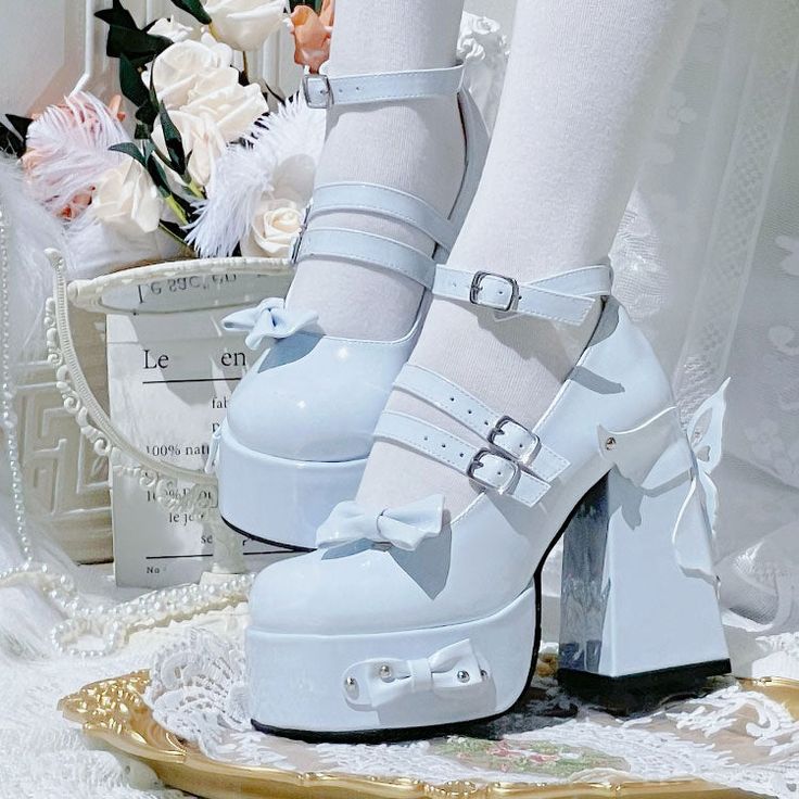 Customized Product. is not eligible for return. Ship In 15-45 Days.Fabric Material: PuColor: Pink. Blue. Black. Beige. RoseHeels Height: 9cm/3.55" Shoes With Butterflies, Rose Heels, Princess Heels, Pink Platform Heels, Butterfly Heels, How To Tie Shoes, Cute Shoes Heels, Kawaii Shoes, Bridal Heels