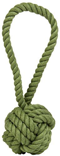 a green rope with a knot on it