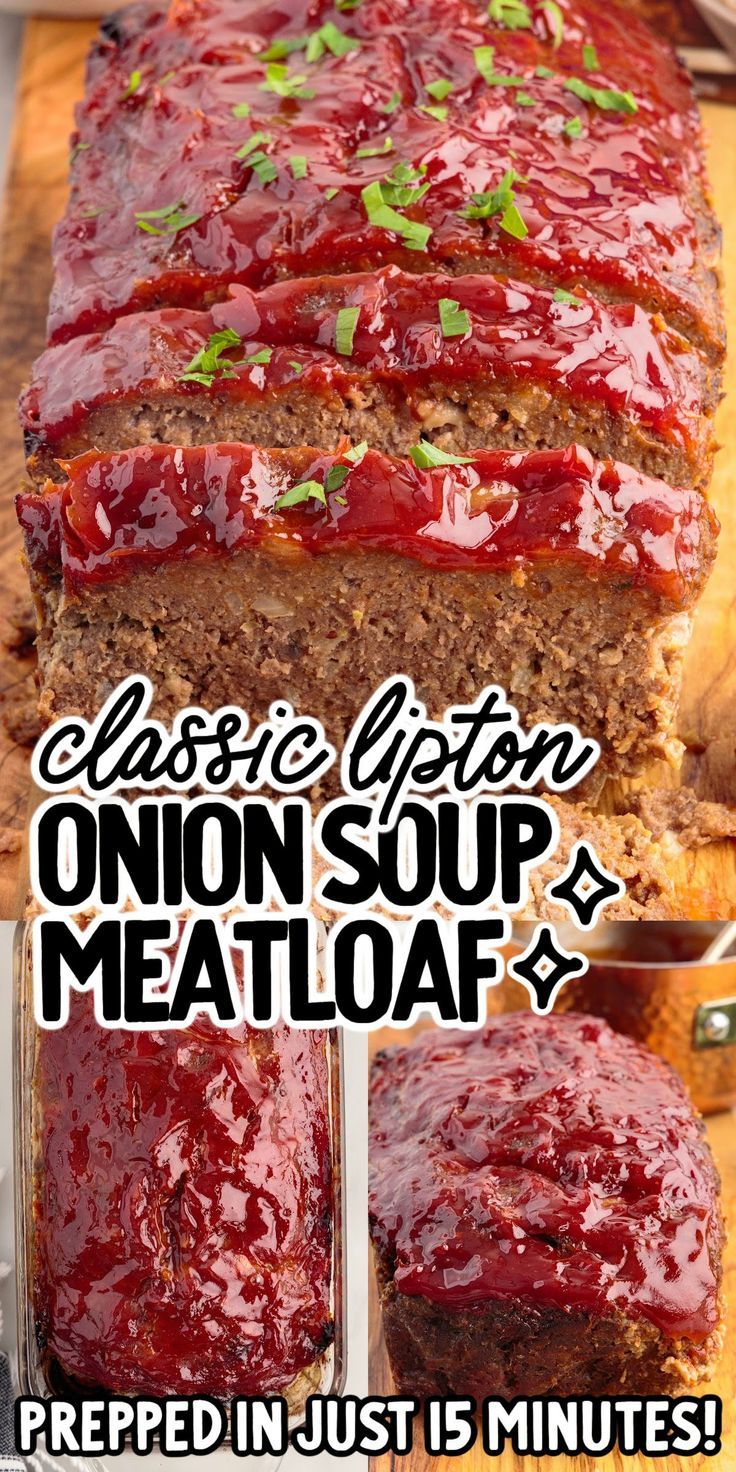 Lipton Onion Soup Meatloaf Meatloaf Recipes With Lipton Onion Soup, Meatloaf Onion Soup Mix Lipton, Lipton Soup Meatloaf, Meatloaf Dinner Ideas Sides, Lipton Onion Meatloaf, Lipton Meatloaf, Onion Soup Mix Meatloaf, Lipton Onion Soup Meatloaf Recipe, Meatloaf Recipes Easy