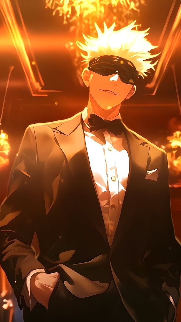 an anime character in a tuxedo and bow tie