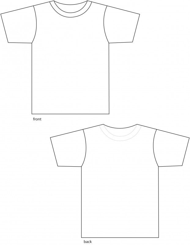 the front and back views of a white t - shirt with short sleeves, on a white background