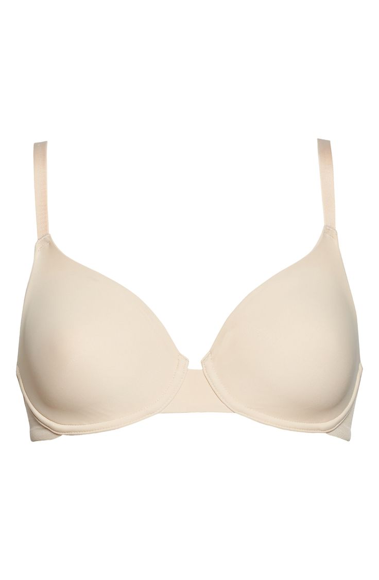 Sleek and smooth, this French-designed T-shirt bra is made with two layers of silky-soft, unlined microfiber that support and move with you. Unlined T-shirt bra with underwire 76% polyamide, 24% elastane Hand wash, line dry Imported Elegant Underwire Nursing Bra With Soft Touch, Fitted Full Coverage Smoothing Nursing Bra, Elegant Full Coverage Smoothing Bra, Smoothing Full Coverage Fitted Nursing Bra, Elegant Full Coverage Nursing Bra With Soft Touch, Elegant Smoothing Fitted Bra, Elegant Full Coverage Soft Touch Bra, Classic Seamless Bra, Classic Seamless Solid Bra