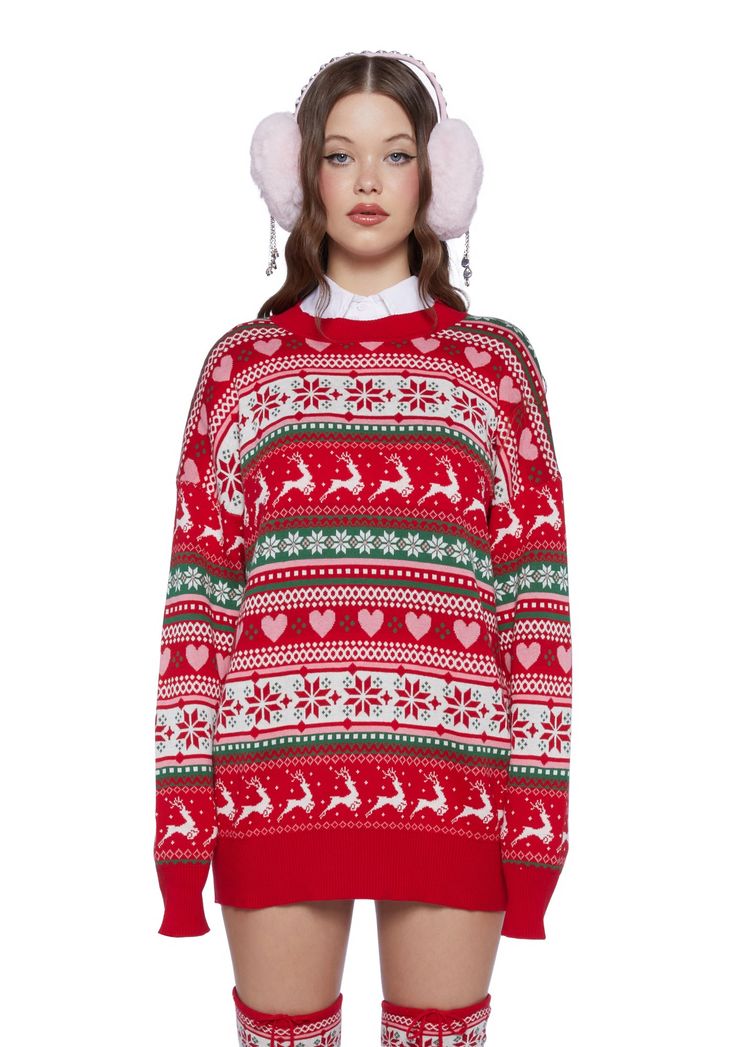 Free, fast shipping on Snowy Soiree Oversized Sweater at Dolls Kill, an online boutique for kawaii fashion. Shop our exclusive collection of Sugar Thrillz clothing, shoes, and accessories here. Christmas Target, Target Sweater, Red Dolls, Sugar Thrillz, Free Socks, Baby Warmer, Oversized Sweater, Shoes And Accessories, Kawaii Fashion