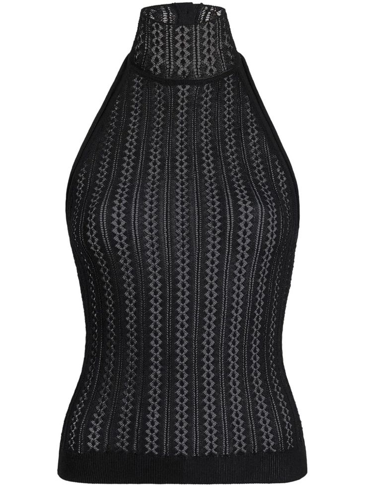 KHAITE Benedetta Blouse - Farfetch Pointelle Knit, City Dress, Summer Beach Wear, Blouse Black, Ski Wear, Lady Dior, Dolce & Gabbana, David Yurman, Low Back