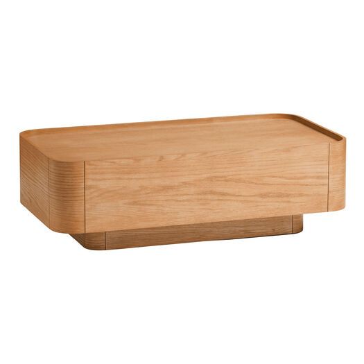 a wooden tray with two handles on the top and bottom, sitting on a white background