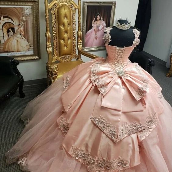 Pink Ball Gown Quinceanera Dress Pink Quinceanera Dresses, Princess Dress Pink, Pink Quinceanera, Quinceanera Pink, Quinceanera Themes Dresses, Pink Quince, Sweet 16 Dress, Movie Hacks, Quinceñera Dresses