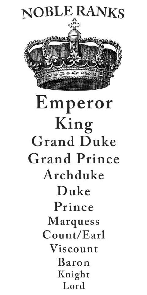 an advertisement for noble franks'emperor king grand duke