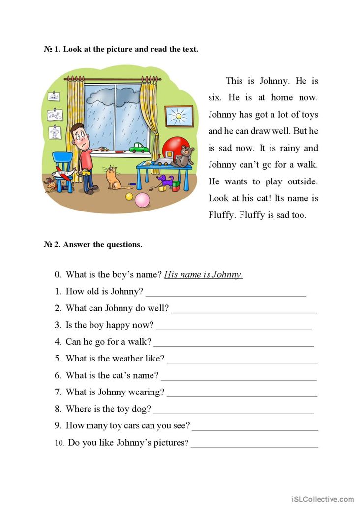 a worksheet with an image of children's toys in the living room