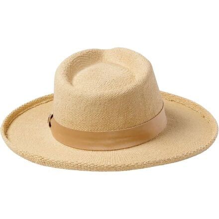 A classic fedora fashioned for sun. Built with finely woven artisanal straw, this fedora fuses timeless style with natural sun-protection. It's designed with a sophisticated rolled brim and a well-balanced teardrop crown. We've finished the Victoria Straw Fedora with an external grosgrain band and internal sweatband with an adjustable strap. Woven Straw Panama Hat With Flat Brim, Woven Boater Hat With Curved Brim In Toquilla Straw, Woven Toquilla Straw Boater Hat With Curved Brim, Woven Toquilla Straw Fedora With Flat Brim, Woven Straw Fedora With Flat Brim, Woven Toquilla Straw Panama Hat With Flat Brim, Classic Unlined Flat Brim Fedora, Natural Wide Brim Woven Fedora, Natural Woven Wide-brim Fedora