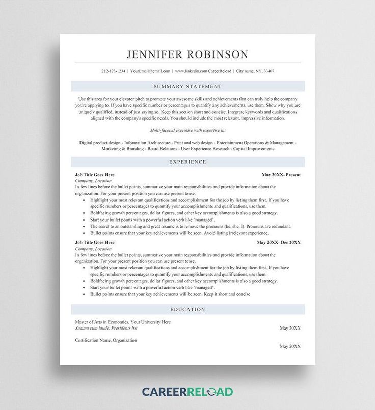 a professional resume template with no work experience