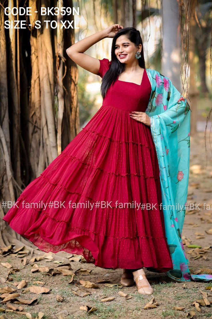 Long Frocks Gorget, Frill Frocks For Women Long, Jorjet Frock Designs Latest, Umbrella Long Frock Design, Gorget Dress Design Frock, Long Frocks Models For Stitching With Saree, Umberalla Frock Models, Gorget Frocks Design, Long Umbrella Dress Designs