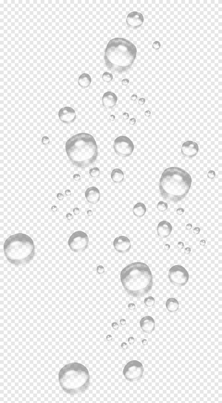 water droplets on a white background