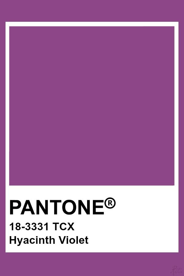 pantone's purple hue is shown in the color violet, which has been used for