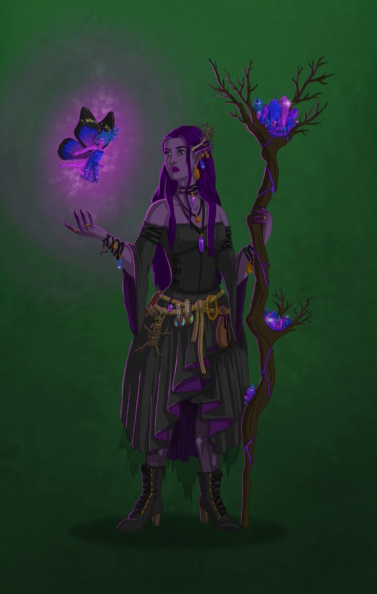 a hexblood archfey warlock by Marielahh Hexblood Warlock, Dnd Hexblood, Druid Inspiration, Archfey Warlock, Mage Outfit, Warlock Dnd, Night Witches, Witch Characters, Elf Druid