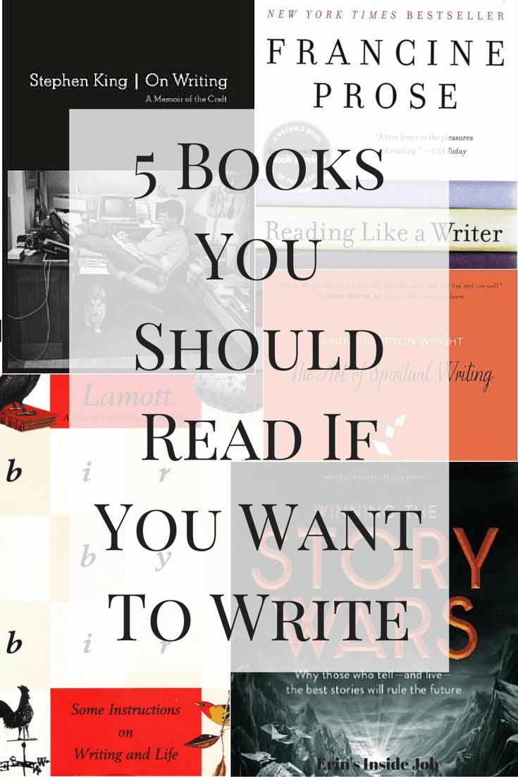 the cover of five books you should read if you want to write one or two