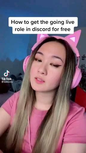 a girl wearing pink headphones with the caption how to get the going live role in disco for free