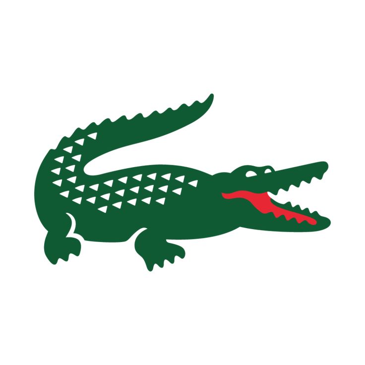 an alligator is shown in red and green