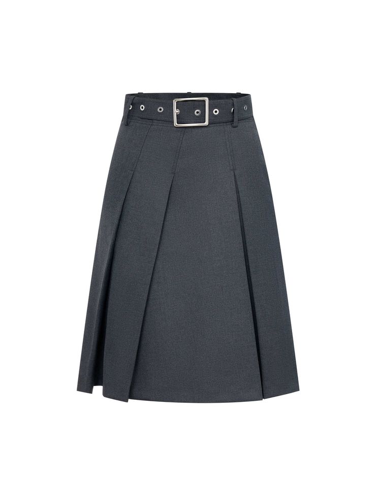 MO&Co. Women's Irregular Pleated Midi Skirt This skirt is made with comfortable, high-quality fabric. Features a flattering A-line silhouette and pleated design, complete with a matching belt. Pair it with a t-shirt or top for a chic and casual look. Features : - A-line midi silhouette- Pleated design, including belt- Side pockets and zipper details Code: MBD1SKT032The back length of size S is 60.3cmMATERIALS & CARE Material: 68.2% Polyester 30.2% Viscose 1.6% SpandexPlease put it into a mesh ba Fashion Mood Board, Black Midi Skirt, Pleated Midi Skirt, Gray Skirt, Mesh Bag, Zipper Detail, Casual Look, Casual Looks, Quality Fabric