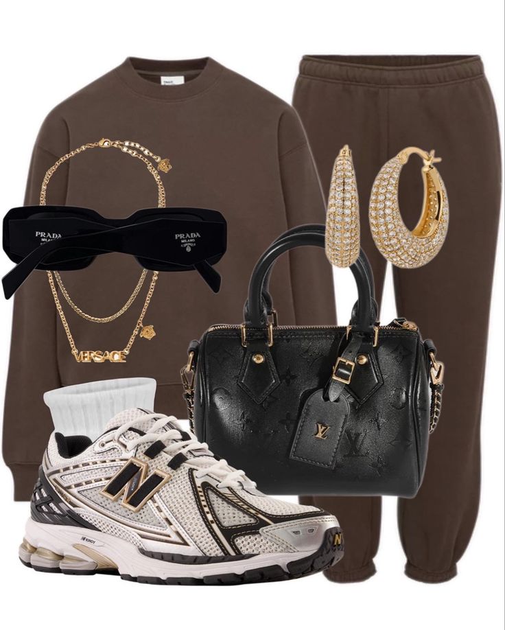 new balance sneakers outfit, ootd, fall outfits, winter school outfit Brown Sweatsuit Outfit, Brown Sneakers Outfit Women's, Outfits Winter School, Brown Sweatsuit, New Balance Sneakers Outfit, Sweatsuit Outfit, Virtual Outfits, Sneaker Outfits Women, New Balance Outfit