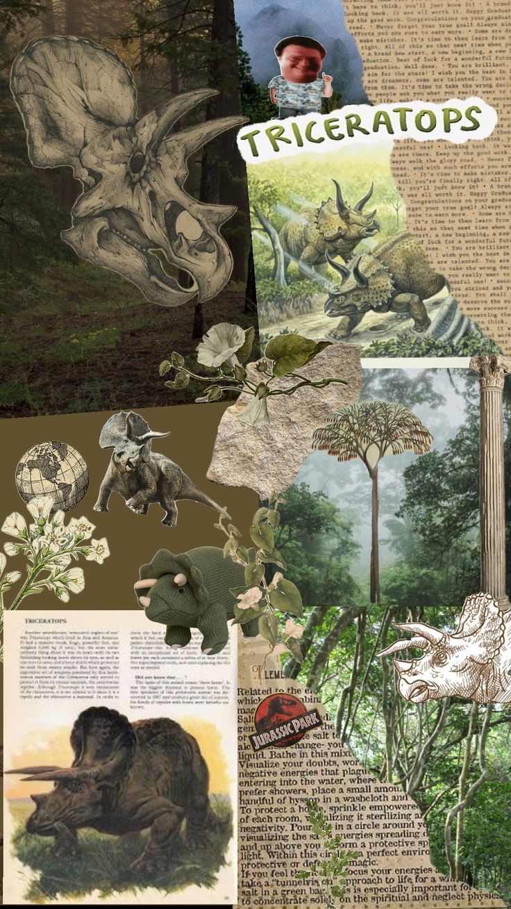 an altered collage with images of animals and plants