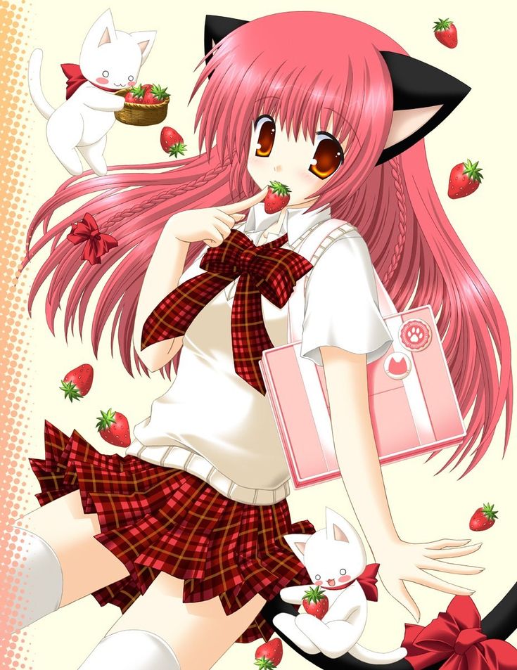 Cherry :D <3 2000s Art, Moe Anime, 5 Anime, Old Anime, Anime Cat, Kawaii Art, Pics Art, Cat Girl, Wallpaper Pc