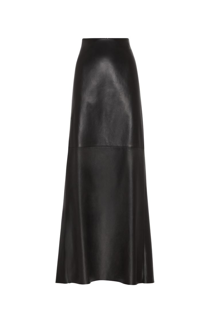 The refined nappa is distinguished by its many qualities. Extremely compact and lightweight, the leather is characterized by very fine grain and a very soft hand. Back zip closure Acetate lining Organza Midi Skirt, Silk Wrap Skirt, Draped Midi Dresses, Latest Skirts, Gauze Dress, Mermaid Skirt, Blue Midi Dress, Embellished Dress, Soft Hand