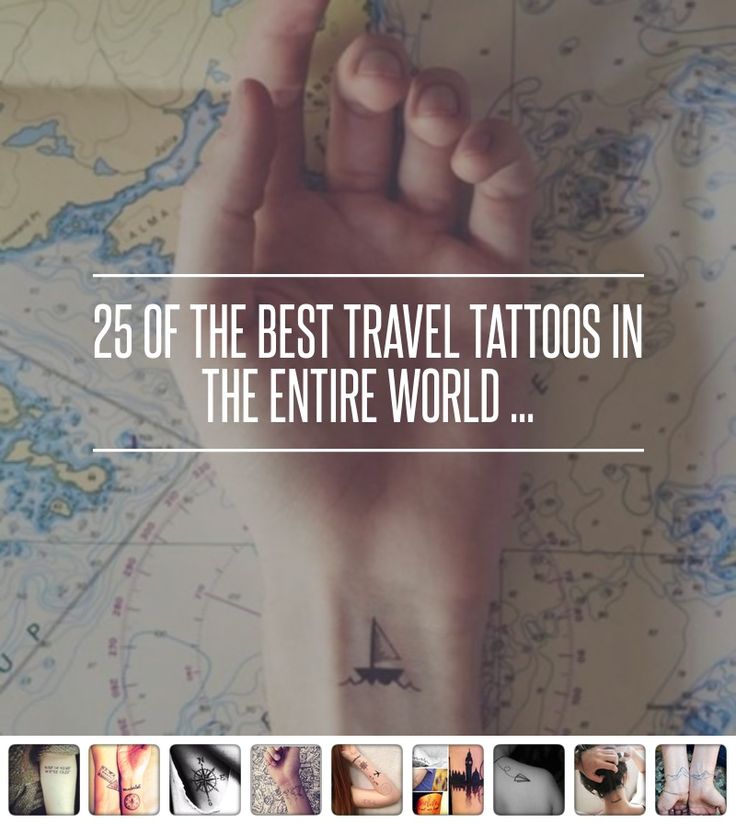 a person's arm with tattoos on it and the words 25 of the best travel tattoos in the entire world