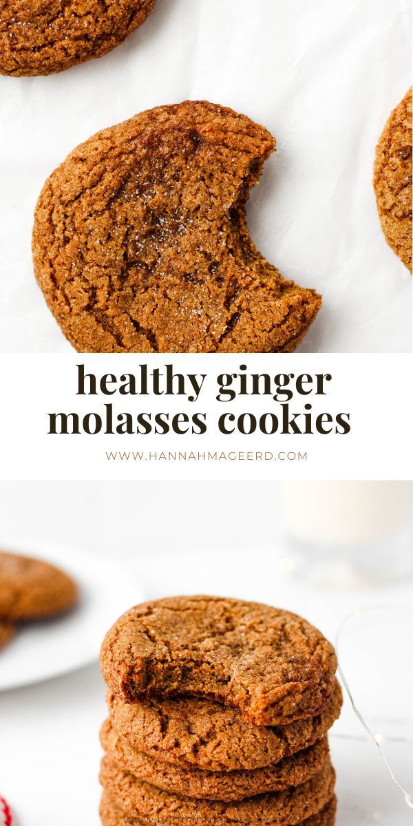 healthy ginger molasses cookies are the perfect treat for christmas