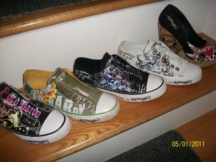 Ed Hardy Converse, Ed Hardy Sneakers, Mcbling Sneakers, Ed Hardy Shoes, 2000s Sneakers, Y2k Sneakers, 2000s Shoes, Y2k Shoes, Trashy Y2k