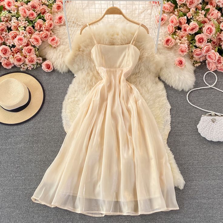 Cute A line short dress fashion dress Fabric: blended Color: pink, champagne Size(cm): S, M, L S length 90 bust 82 waist 74 M length 91 bust 86 waist 78 L length 92 bust 90 waist 82 Long Top Outfit, A Line Short Dress, Beige Outfits, Characters Outfits, Short Dress Styles, Beige Outfit, Trendy Dress Outfits, A Line Shorts, Trendy Dress