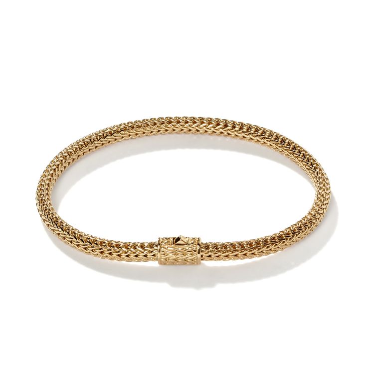 John Hardy Men's Classic Chain 5MM-11MM Bracelet in 18k Gold Classic Gold Jubilee Bracelet With Snake Chain, Classic Gold Braided Bracelet For Formal Occasions, Luxury Box Chain Bangle Jewelry, Timeless Flexible Yellow Gold Jewelry, Luxury Yellow Gold Chain Bracelet With Box Chain, Classic Snake Chain Bracelet For Formal Occasions, Flexible Yellow Gold Chain Bracelet, Luxury Yellow Gold Box Chain Bracelet, Elegant Box Chain Bangle