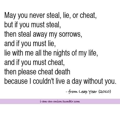 a poem written in purple and white with the words, may you never steal lie or treat but if you must steal