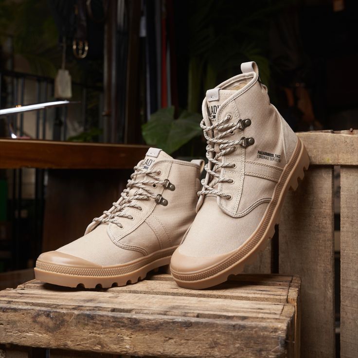 Palladium's iconic military-inspired Pallabrousse boot gets a rugged makeover for this season. The Pallabrousse Tact is built for style and endurance. Lace-up Boots With Rubber Toe Cap For Streetwear, High-top Martin Boots With Rubber Sole For Outdoor, Lace-up Desert Boots With Reinforced Toe For Streetwear, Outdoor High Ankle Lace-up Boots With Rubber Sole, Casual Martin Boots With Vibram Sole, Casual High Ankle Martin Boots With Vibram Sole, Casual Khaki Lace-up Waterproof Boots, Rugged High-top Martin Boots For Outdoor, Casual Khaki Boots With Rubber Sole