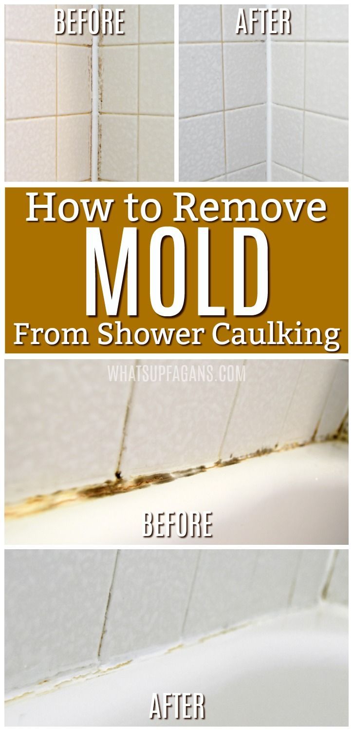 how to remove mold from shower caulking