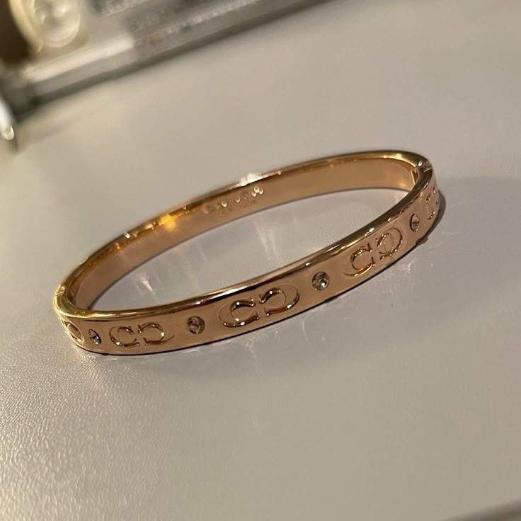 Authentic, Brand New Bangle Bracelet. Comes Wrapped Nicely In Coach Box. - Rose Gold With Cubic Zirconia Stones In Between Kissing Cc - Plated Metal - 2.5" Inside Diameter Perfect Gift For Valentines Day Bundle With Other Items In My Closet To Save :) Gold Hoop Bracelet, Coach Bangle Bracelet, Coach Bangle, Bracelet Bangle, Coach Bracelets, Gold Bangle, Gold Bracelets Stacked, Coach Jewelry, Signature Bracelet