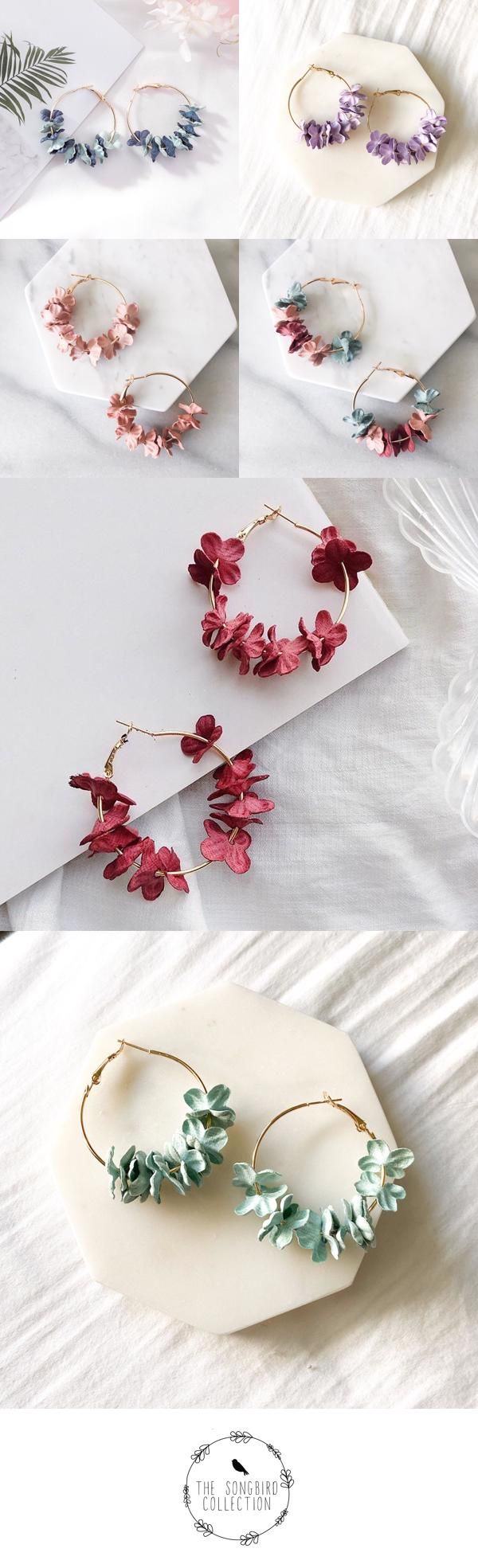 Anielle flower hoops Earrings - 4 Colors SELLING OUT!! – The Songbird Collection