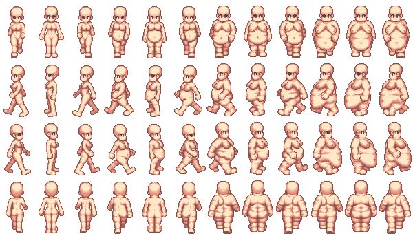 the human body is shown with different stages of development and changes in its size, from baby to adult