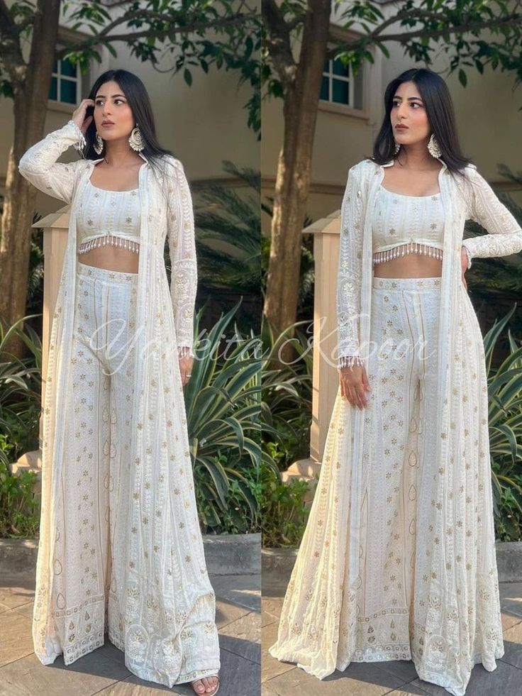 White Skirt Crop Top Outfit, One Piece For Wedding Indian, Short Koti Dress Design, Skirt Plazo Design, Indian Skirt And Top Outfits, Cotton Skirt And Top Indian, Long Skirt And Top Indian, Party Wear Skirt And Top Indian, Skirt Top Indian Outfit