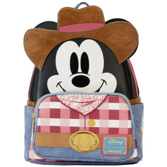 Gift Happiness with Loungefly. We stock complete ranges, offer same day dispatch, Fast, Australia wide delivery and free shipping caps to make your gift decision super easy. Order your Loungefly Disney Western Mickey Cosplay Mini Backpack with complete confidence. Mouse Cosplay, Mickey Mouse Bag, How To Pop Ears, Mickey Mouse Backpack, Brown Cowboy Hat, Wilde Westen, Disney Charms, Mini Mochila, Loungefly Bag