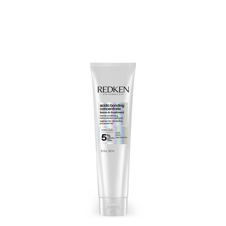 Redken Acidic Bonding Concentrate Leave-In Treatment helps leave in repair and leave out damage. BEST FOR: • Damaged Hair • All hair types and textures • Suitable for color-treated & chemically-processed hair*** KEY BENEFITS: • Combats 1 year of visible damage in 1 use* • Strength repair in 1 use** • Heat protection up to 450/230 degrees** • 88% visual reduction of in split ends*** • Bond repair on the go**** • 2x less breakage**** • 10x smoother**** • pH balancing • Product did not strip hair c Redken Acidic Bonding Concentrate, Color Stripping Hair, Strip Hair, Redken Acidic Bonding, Split Ender, Acidic Bonding Concentrate, Ash Blonde Hair Balayage, Redken Shampoo, Treat Damaged Hair