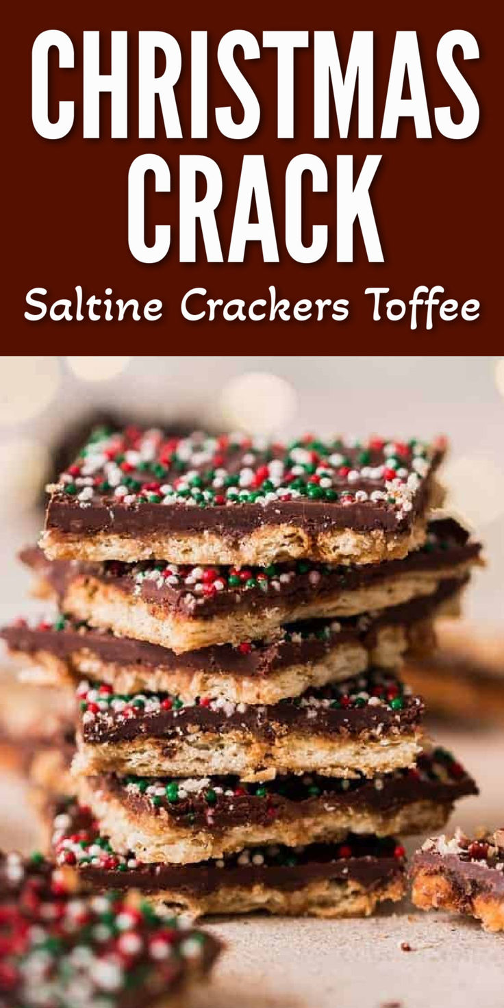 Christmas crack Saltine Cracker Toffee, Saltine Cracker, Saltine Toffee, Cracker Candy, Homemade Toffee, Cracker Toffee, Toffee Recipe, Diy Easy Recipes, Christmas Foods